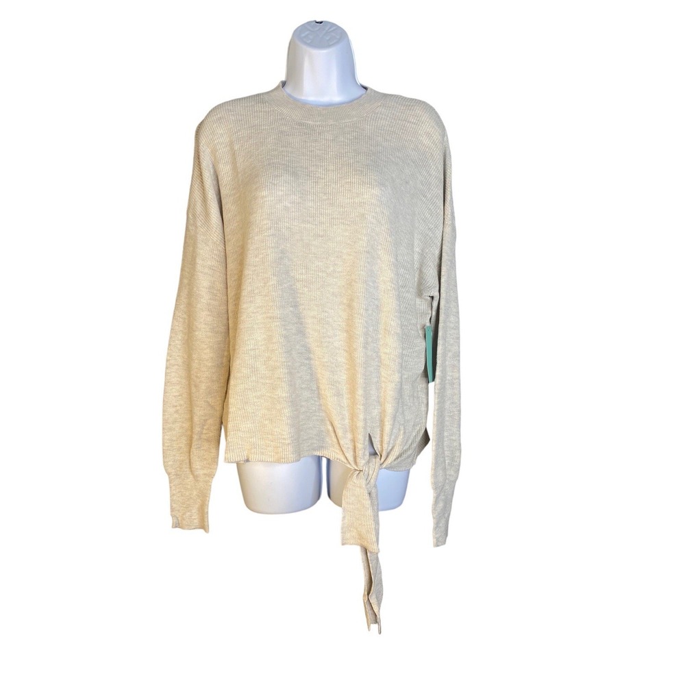 ABOUND Womens Side Waist Tie Long Sleeve‎ Sweater Pullover Size Large